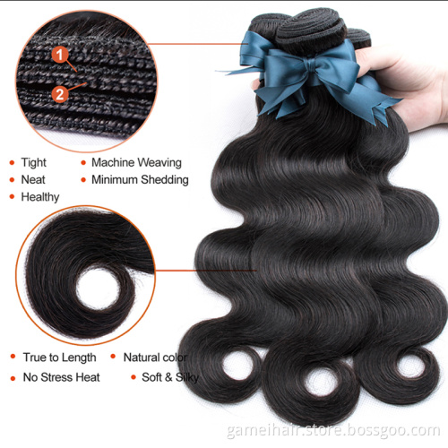 clothing clothes10a grade 40 inch blue band vendors wraps and hangtags satin bags raw 12a hair bundles